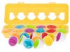 Oktatási sorter puzzle mérkőzés formák gyümölcs tojások 12db