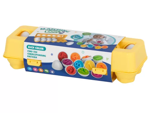 Oktatási sorter puzzle megfelelő formák számok tojások 12db