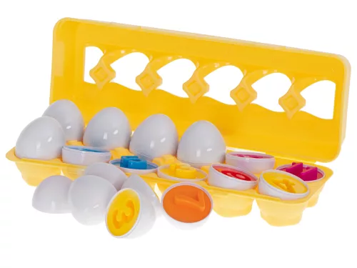 Oktatási sorter puzzle megfelelő formák számok tojások 12db