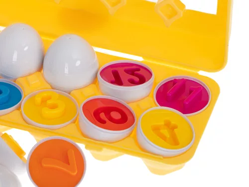 Oktatási sorter puzzle megfelelő formák számok tojások 12db