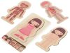Fa réteges puzzle testépítő montessori lány