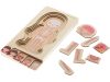 Fa réteges puzzle testépítő montessori lány