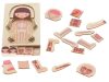 Fa réteges puzzle testépítő montessori lány