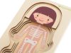 Fa réteges puzzle testépítő montessori lány