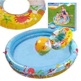 BESTWAY 51124 Kör alakú medence 122cm