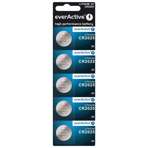Bateria everActive litowa CR2025 buborékcsomagolás 5 részes