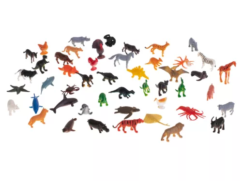 Figurák tengeri állatok vad dinoszauruszok készlet mix 48db