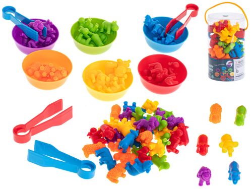 Állatok szafari oktatási tanulás számolni montessori 36 részes