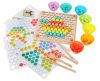Oktatási montessori gyöngygolyó mozaik puzzle 77 részes