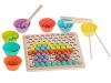 Oktatási montessori gyöngygolyó mozaik puzzle 77 részes