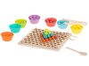 Oktatási montessori gyöngygolyó mozaik puzzle 77 részes