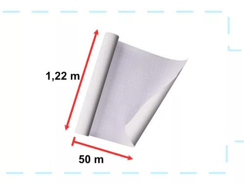Öntapadós fóliatekercs falburkolat tölgy fehér 1,22x50m