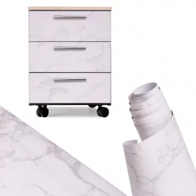   Fóliatekercs öntapadós tapéta furnér fehér márvány - magnólia 1,22x50m