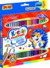 BAMBINO Kétoldalas háromszögletű iskolai ceruza 24/48 színű + hegyező