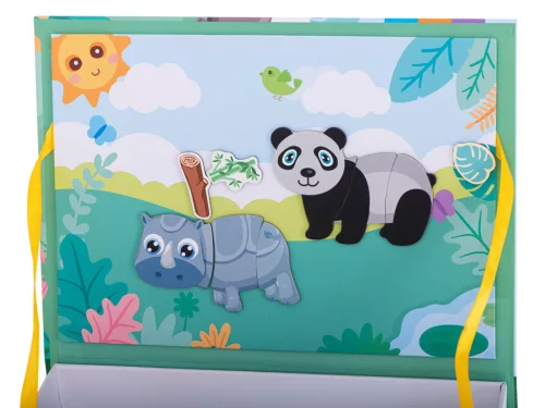 Mágneses kirakós szafari állatok 47el.