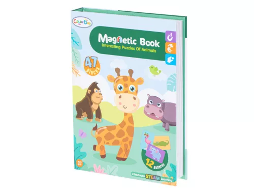 Mágneses kirakós szafari állatok 47el.