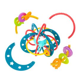 Érzékszervi csörgő kisgyermekeknek türkizkék