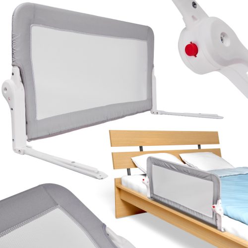Biztonsági kapu korlát ágyvédő 120cm szürke