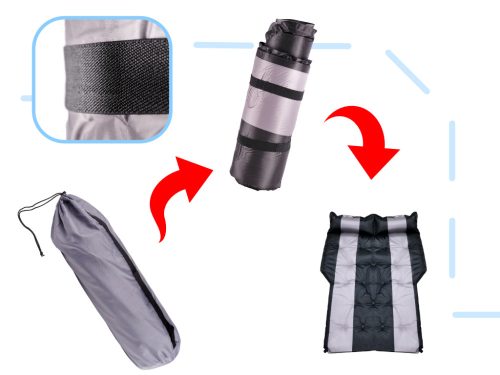 Felfújható matrac autós ágy 180x120cm fekete