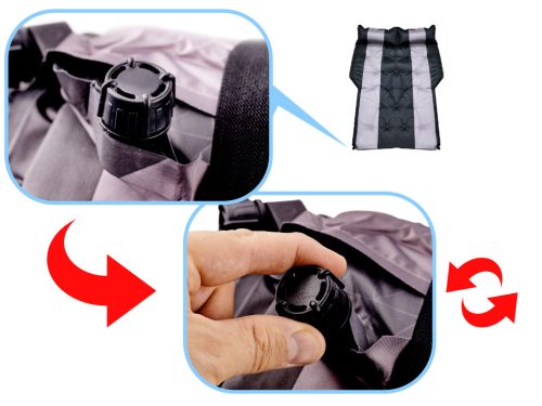 Felfújható matrac autós ágy 180x120cm fekete