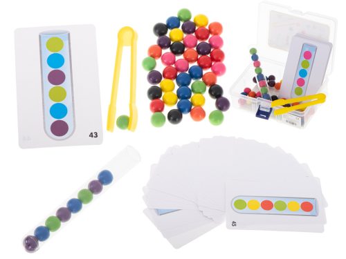 Oktatási kirakós színes montessori golyók