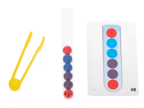 Oktatási kirakós színes montessori golyók