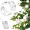 LED dekoratív drótlámpák 5m 50LED hideg fehér