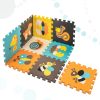 Habszivacs puzzle szőnyeg gyerekeknek 9 részes színes állatok 85cm x 85cm x 1cm