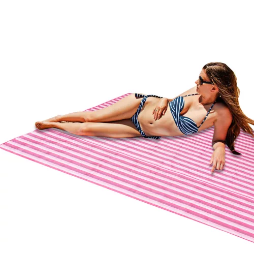 Strandszőnyeg strand piknik takaró 200x200cm rózsaszín