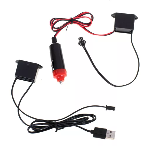 LED környezeti világítás autóhoz / autó USB / 12V szalag 5m fehér