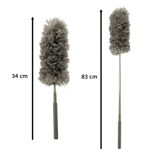 Teleszkópos portalanító kefe, 34-83cm - szürke