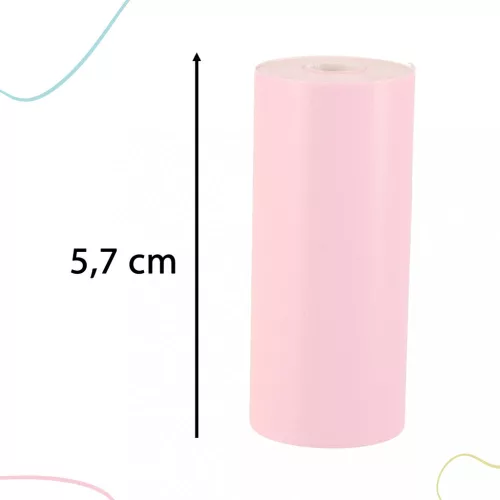 Hőpapír tekercs nyomtatókhoz 5,7cmx3m - 3db színben