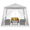 Kerti pavilon, fehér - 3x3m