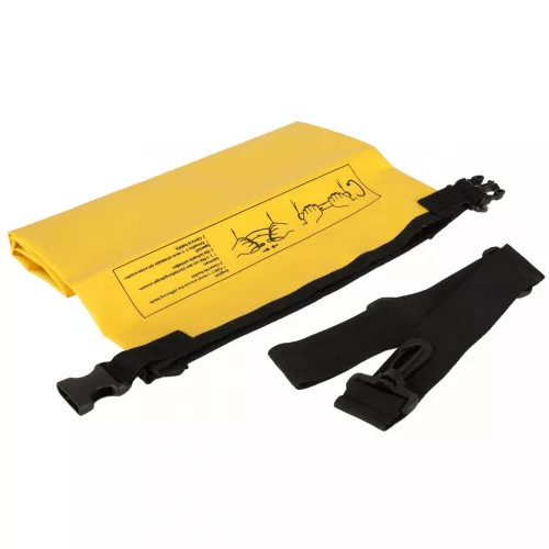 Vízálló SUP táska 10 literes kapacitással, 36x20cm - sárga