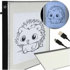   LED háttérvilágításos rajztábla A3 méretű lapokhoz - 42x30x0,4cm
