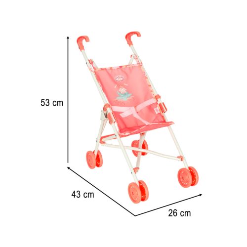 Játék összecsukható babakocsi - rózsaszín