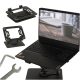 Fém laptop állvány 26x22,5cm - fekete