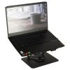 Fém laptop állvány 26x22,5cm - fekete