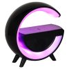 RGB lámpa vezeték nélküli telefontöltővel - fekete