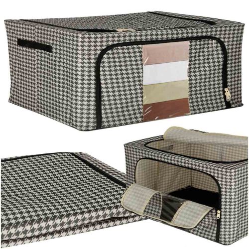 Gardrób rendszerező 39x29x19,5cm - fekete/fehér