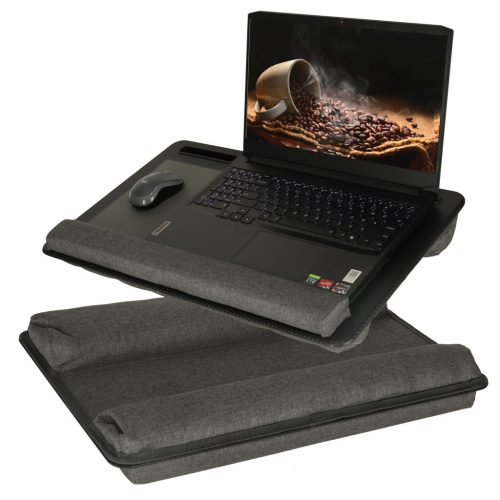 Laptoptartó 58x38x8cm - fekete/szürke