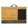 Fa laptoptartó 55x37x8cm - barna/szürke