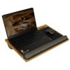 Fa laptoptartó 55x37x8cm - barna/szürke