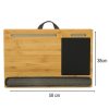 Fa laptoptartó 55x37x8cm - barna/szürke