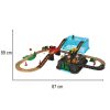 Fa vonatpálya építő készlet - 55db