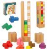 Fa fejlesztő montessori blokk játék