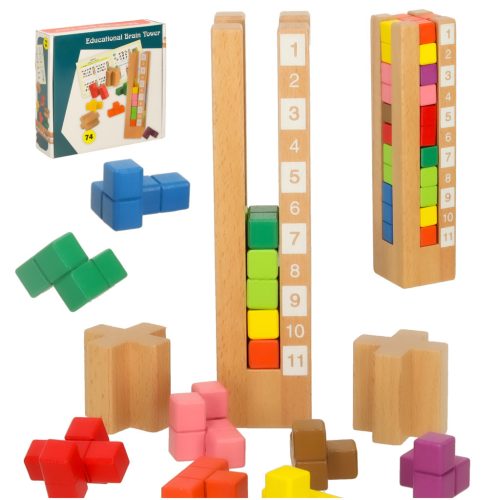 Fa fejlesztő montessori blokk játék
