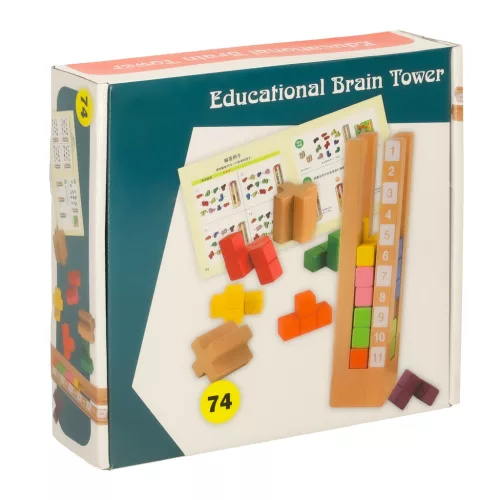 Fa fejlesztő montessori blokk játék