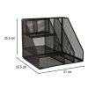 Fém íróasztal rendszerező 31x25,5x25,5cm - fekete