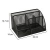 Fém íróasztal rendszerező 22x14x12,7cm - fekete